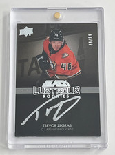 2021-22 Upper Deck Black Trevor Zegras Rookie Card Auto Lustrous /99 SP! 🔥