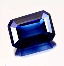 Natural Blue Sapphire Flawless 40 Ct Emerald Cut Certified Loose Gemstone