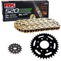 Kettensatz Suzuki GN 250 85-99 Kette RK GB 520 XSO 100 Offen Gold 15/41