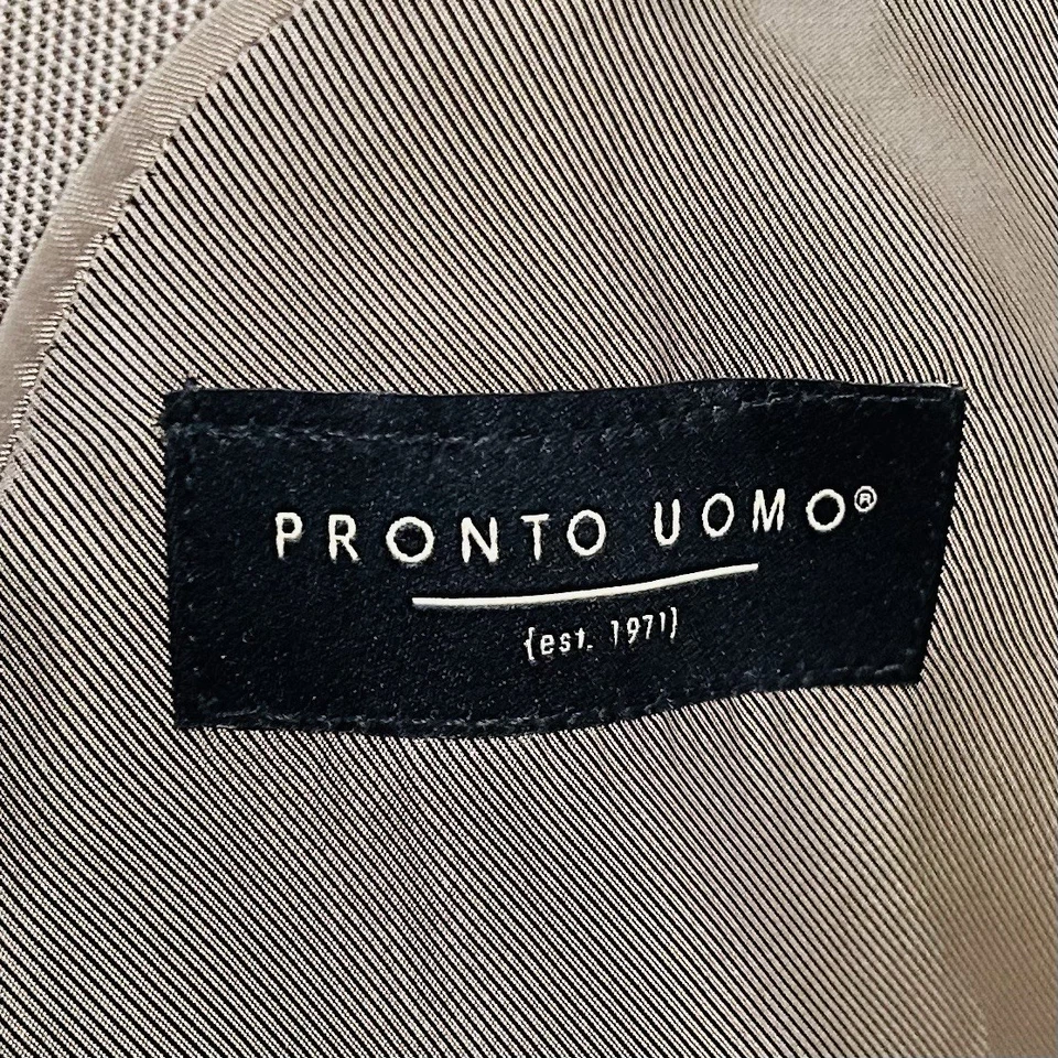 Abrigo Deportivo Pronto Uomo 50L Mezcla Lana Beige Tejido Dos Botones Forrado Doble Ventilación Foto 3 de 4