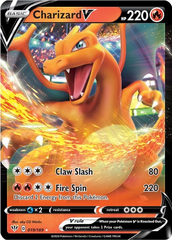 Charizard V 019/189 SWSH03: Darkness Ablaze Holofoil