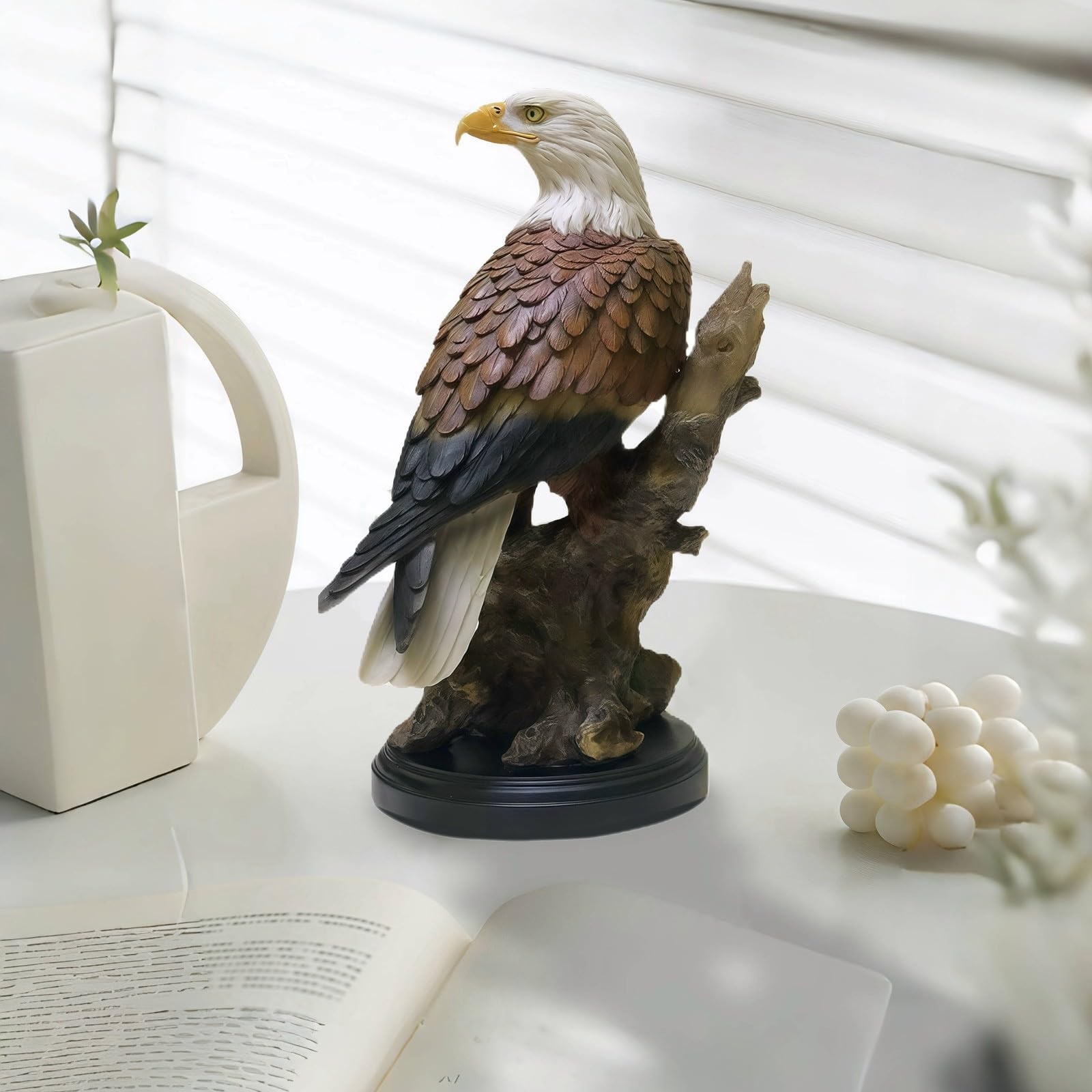 13 Inch Eagle Statue - Handcrafted Bald Eagle, Outdoor Decorations for Yard, ... thumbnail 3