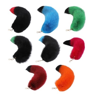 Tail Keychain Wolf Tail Keyring Cosplays Toy Foxes Costume Bag Hangings Charm