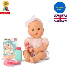 Imaginative Play 12-Inch Bath Time Doll with Storybook & Baby Care Accessories