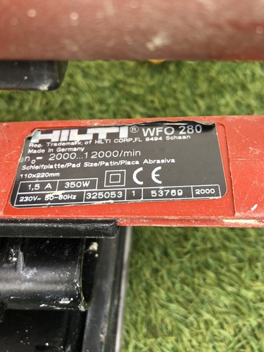 Hilti WFO 280 Orbital Sheet Sander 110v Variable Speed + Carry Case - Picture 5 of 5