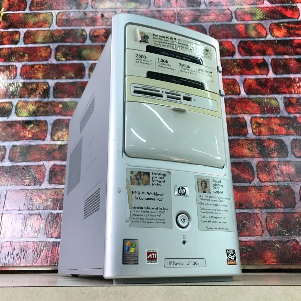 HP Pavilion a1130n PC Retro Gaming AMD Athlon 2.19GHz 1GB RAM (Windows XP MCE) - Image 2 of 4