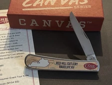 🔥 Case XX M154 Brush Chrome Canvas Pocket Knife 1 Of 100 Red Hill Event Knife