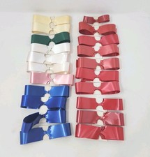 21 Satin Poly 5" Peel N Stick Unused Pre-Notched Gift Wrapping Bows Assorted