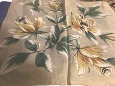 Vintage Yellow Floral Bouquet Hankie VGC   