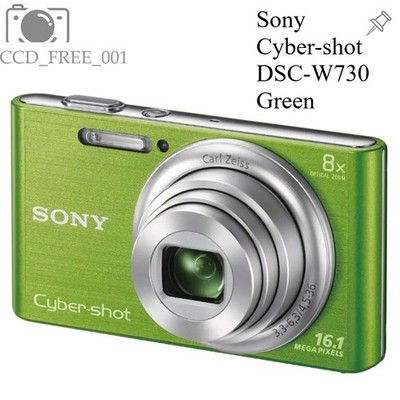 Sony Cyber-shot DSC-W730 Digital Camera 16.1MP 8x Optical Zoom Auto Focus Green
