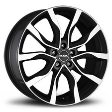CERCHIO IN LEGA PER SMART #5 8,0J19" 5X108 45 63,40 MAK HIGHLANDS BLACK MIRROR