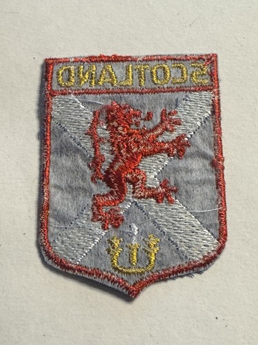 Vtg SCOTLAND Coat Of Arms Shield Style Badge Patch - Picture 2 of 2