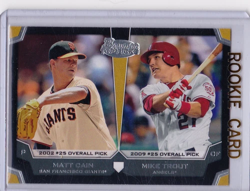 MIKE TROUT ROOKIE CARD Bowman TOP PICKS  Baseball Draft Pick ANGELS Insert RC!