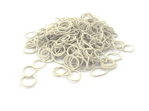 250 White Blonde Small Mini Hair Elastics Rubber Braiding Bands Dreads Braids