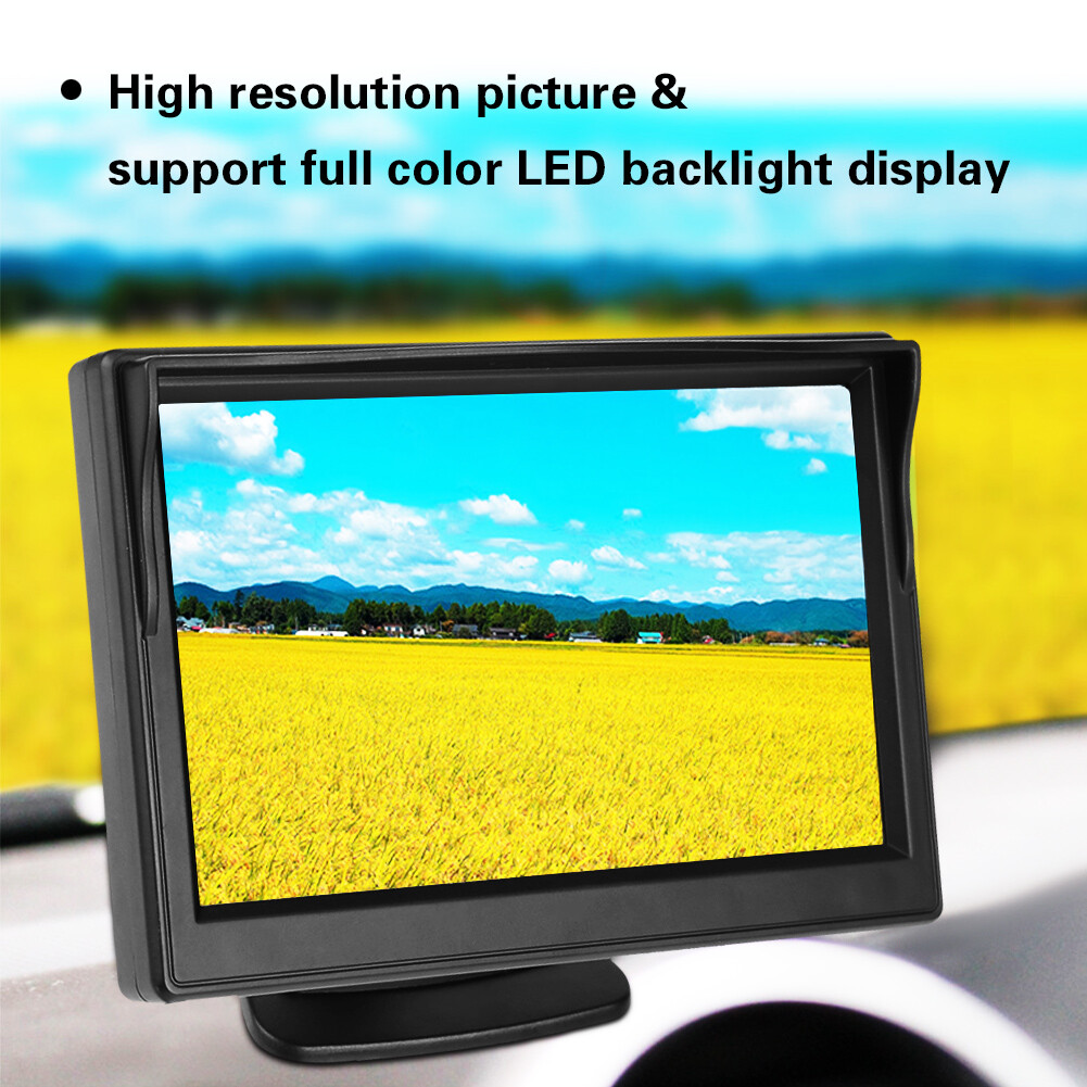 5" TFT LCD Monitor Car Wireless Backup Reversing Camera Rear View ...