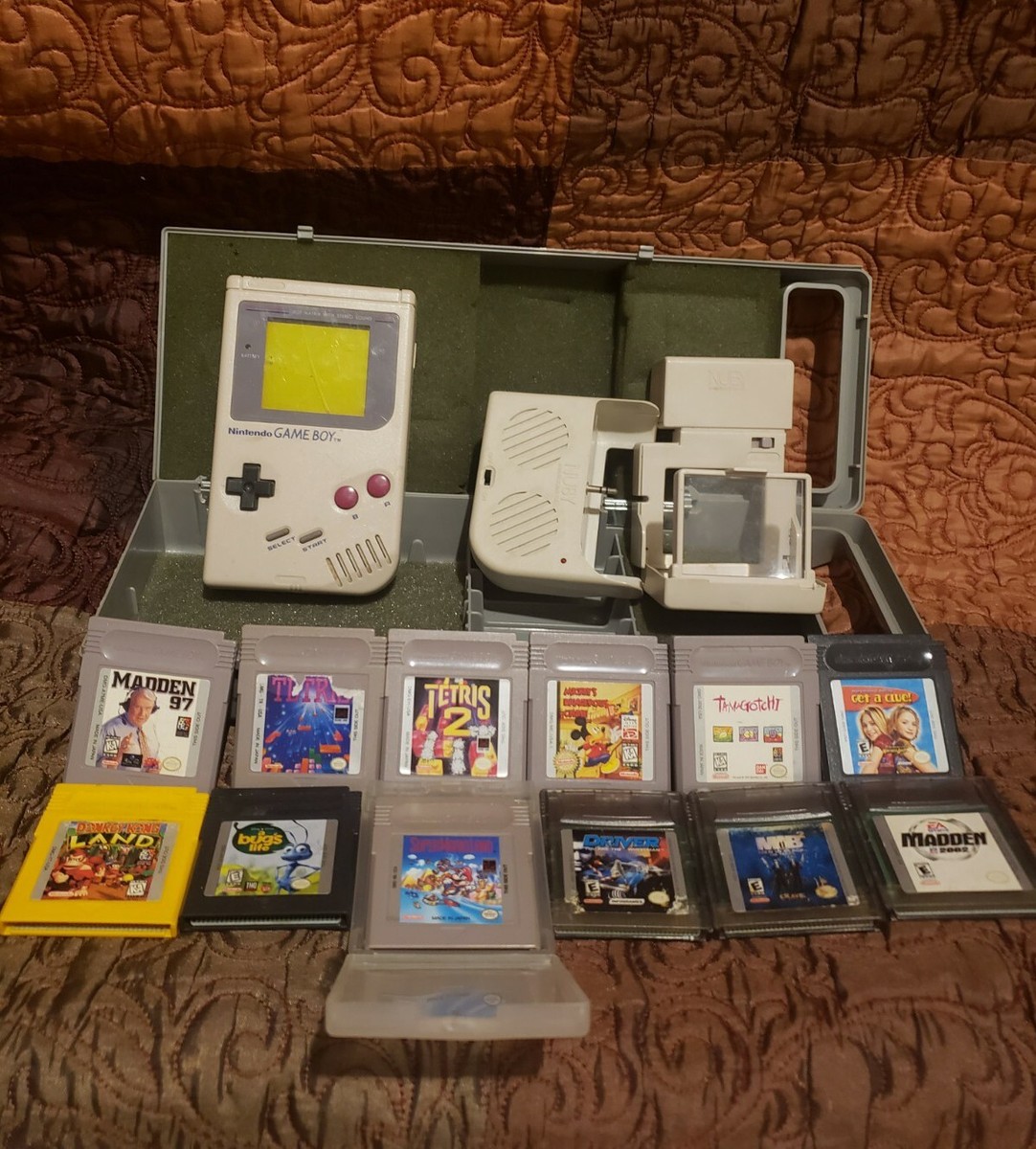 Nintendo Game Boy Original Console Carry Case Accessory Games Lot