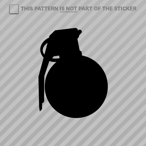 (2x) M67 Hand Grenade Sticker Self Adhesive Vinyl small bomb