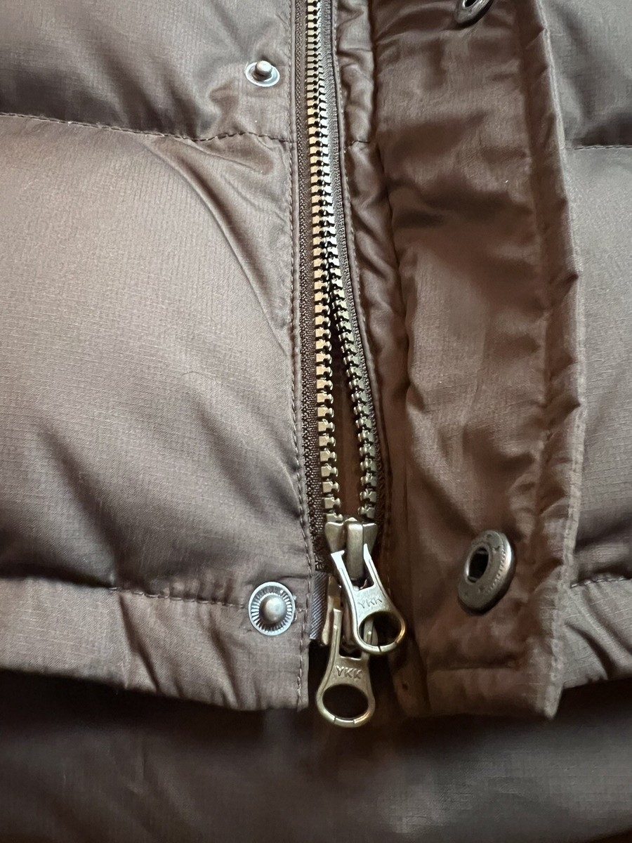 Timberland Stratham Issue ダウンベスト M Timberland Stratham Down Vest Brown Sleeves Zip Up Puffer