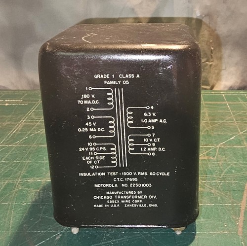 Vintage Chicago Transformer Power Transformer CTC 17695, Motorola 225D1003 - 第 1/8 張圖片