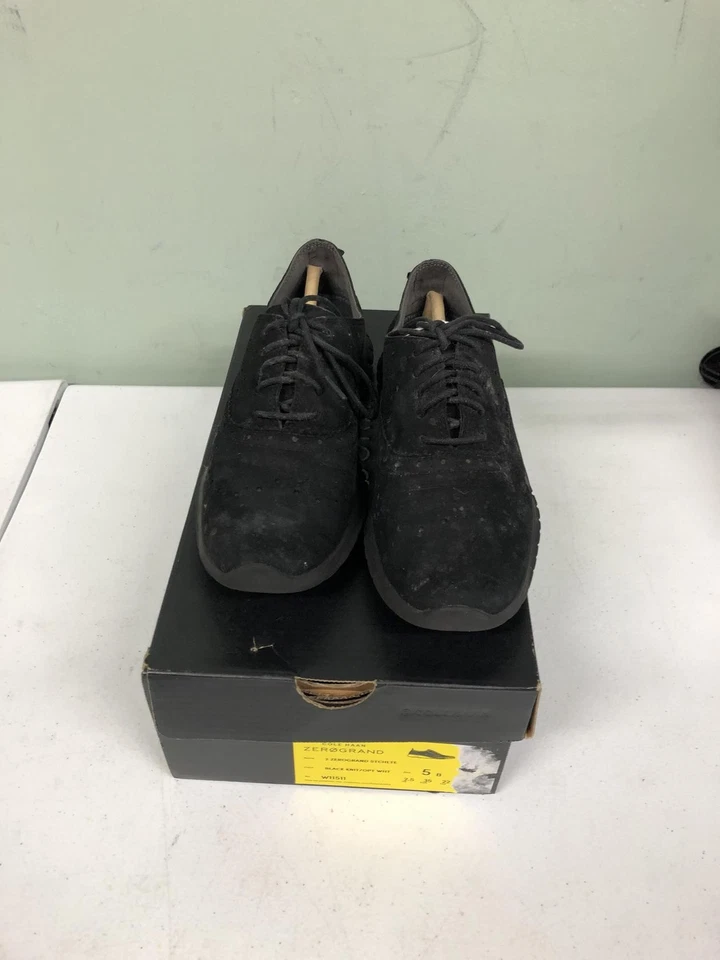 Zapatilla Oxford para mujer Cole haan Zerogrand punta de ala W06084 negra talla 5M Foto 2 de 4