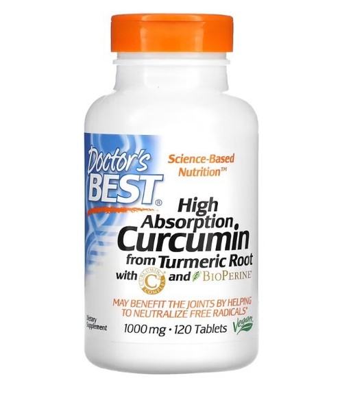 Doctor's Best Kurkumin Mit Hoher Absorption, 1.000 Mg, 120 Tabletten-image