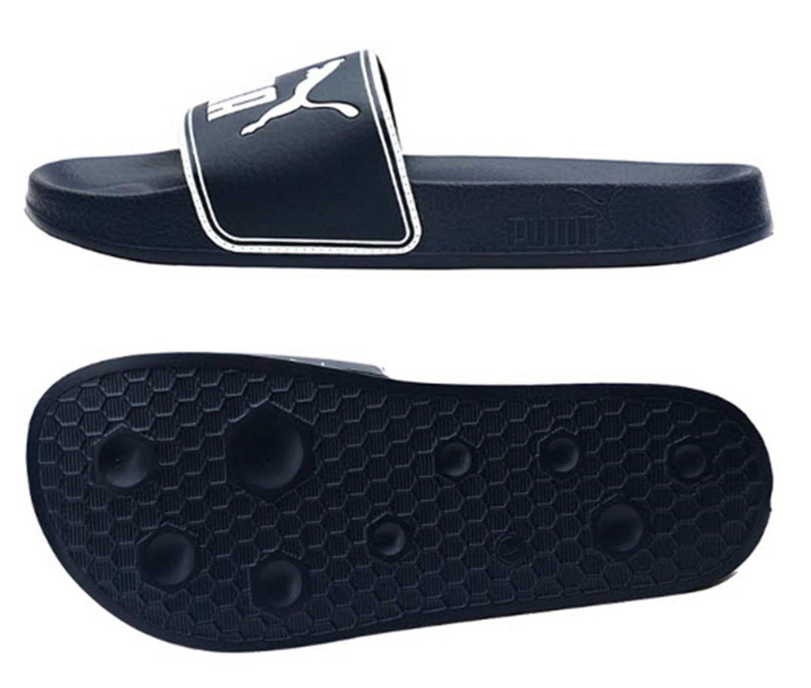 Puma Men Lead-Cat Slipper Running Shoes Navy Beach Slide GYM Sandals ...