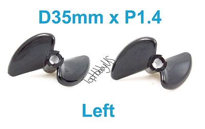 2PCS D35mm 2-Blades P1.4 RC Boat Propeller (435-2), 4 mm Shaft, (US SELLER/SHIP)