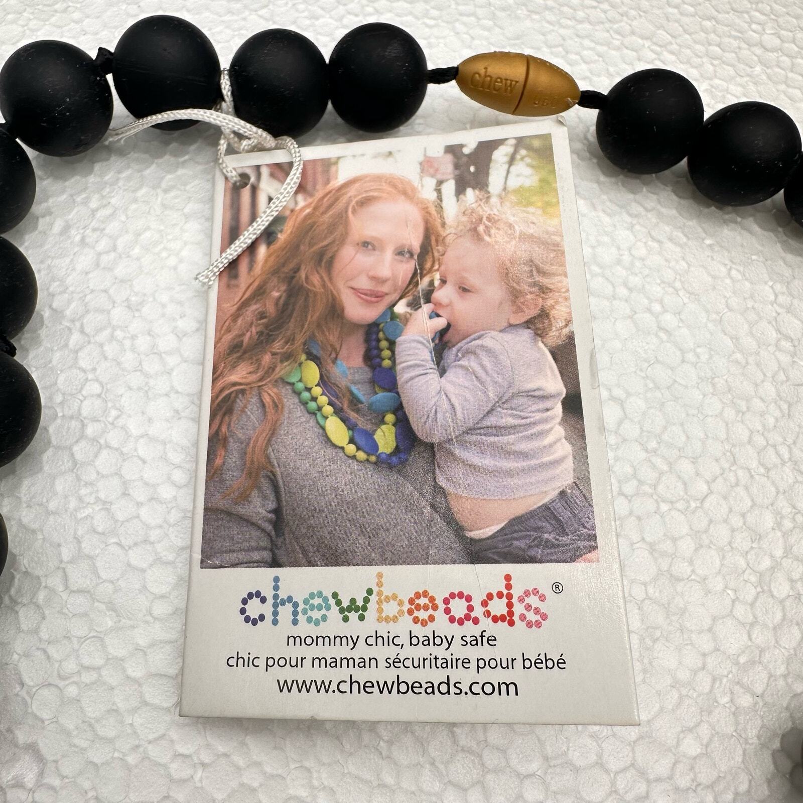 Maternity Necklace in black Dishwasher safe BPA free Chewbead brand teething NEW