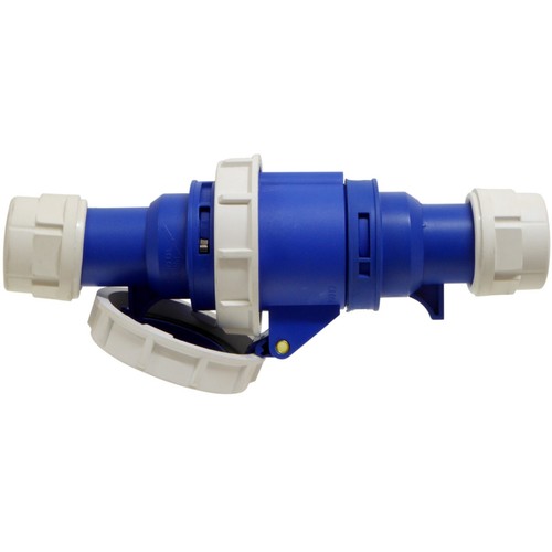 Enchufe y acoplador 16 amperios 3 pines 240v azul IP67 16A macho impermeable caravana marina - Imagen 2 de 16