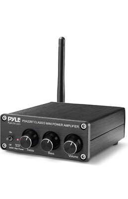Pyle Desktop Audio Amplifier Compact Mini Blue Series Stereo 2x100W / Bluetooth