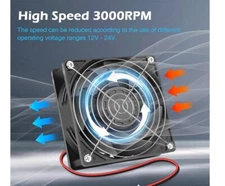 Wathai 120mm x 38mm 360mm Computer Fan 12volt DC BRUSHLESS Powerful Exhaust