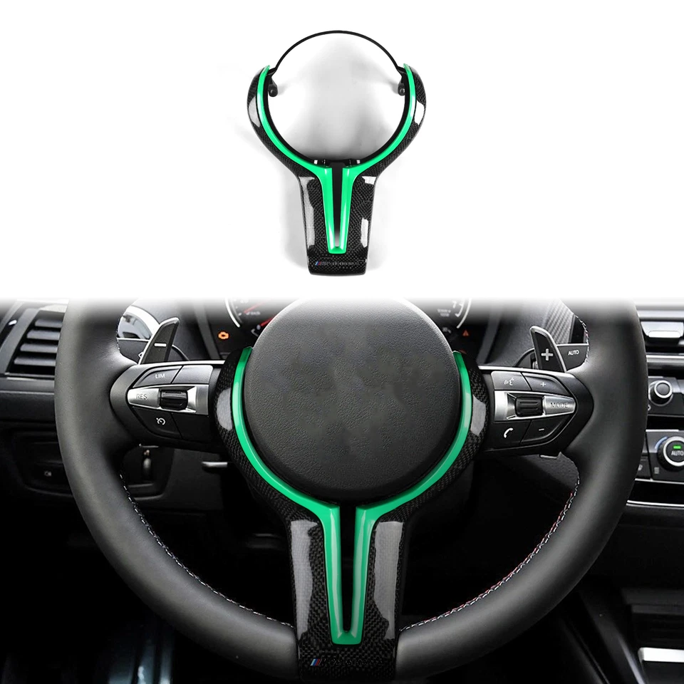 New Genuine Carbon Fiber Steering Wheel Replacement Cover for BMW M2 F87 2016-18 Foto 3 de 4