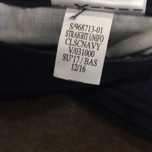 Old Navy Boys Sz 12 Pants Navy Blue Chino Straight Classic Uniform 100% Cotton - Picture 7 of 11