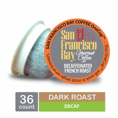 San Francisco Bay OneCup DECAF French Roast Coffee 36 to 180 Keurig K cup Pods 
