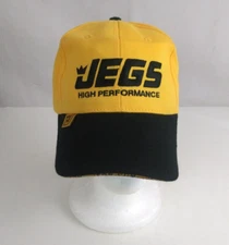 Jegs High Performancs Black & Yellow Embroidered Adjustable Unisex Baseball Cap