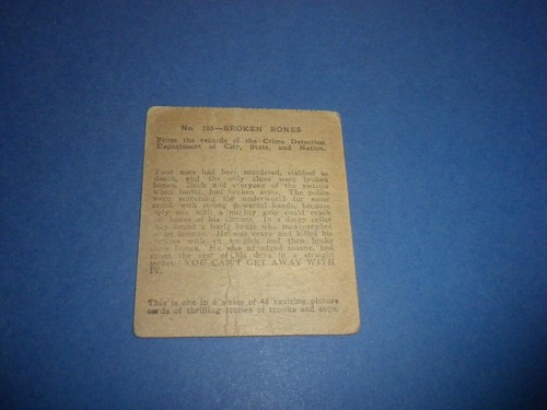 AMERICAN G-MEN card #705 1936 (R13-1 or 2) - Picture 4 of 5