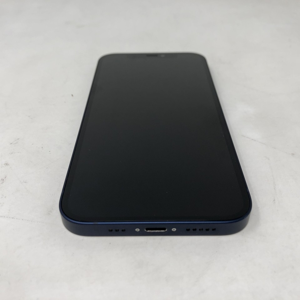 Apple iPhone 12 Blue 128GB AT&T Very Good Condition w/ Cracked Back