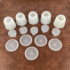 Tupperware Jell-ette Cups Jell-O Dessert Molds Cups Lid Vintage Food Storage Set