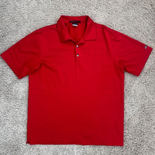 Camiseta polo de golf Nike Tiger Woods Collection para hombre L Dri-FIT roja con patrón a cuadros - Imagen 10 de 12