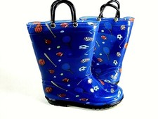 Storm Kidz, Boys Printed Rainboots for Kids, Sports Balls US Size 2 M NWB