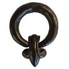 BLACK ANTIQUE CAST IRON RING DOOR KNOCKER (5009) 