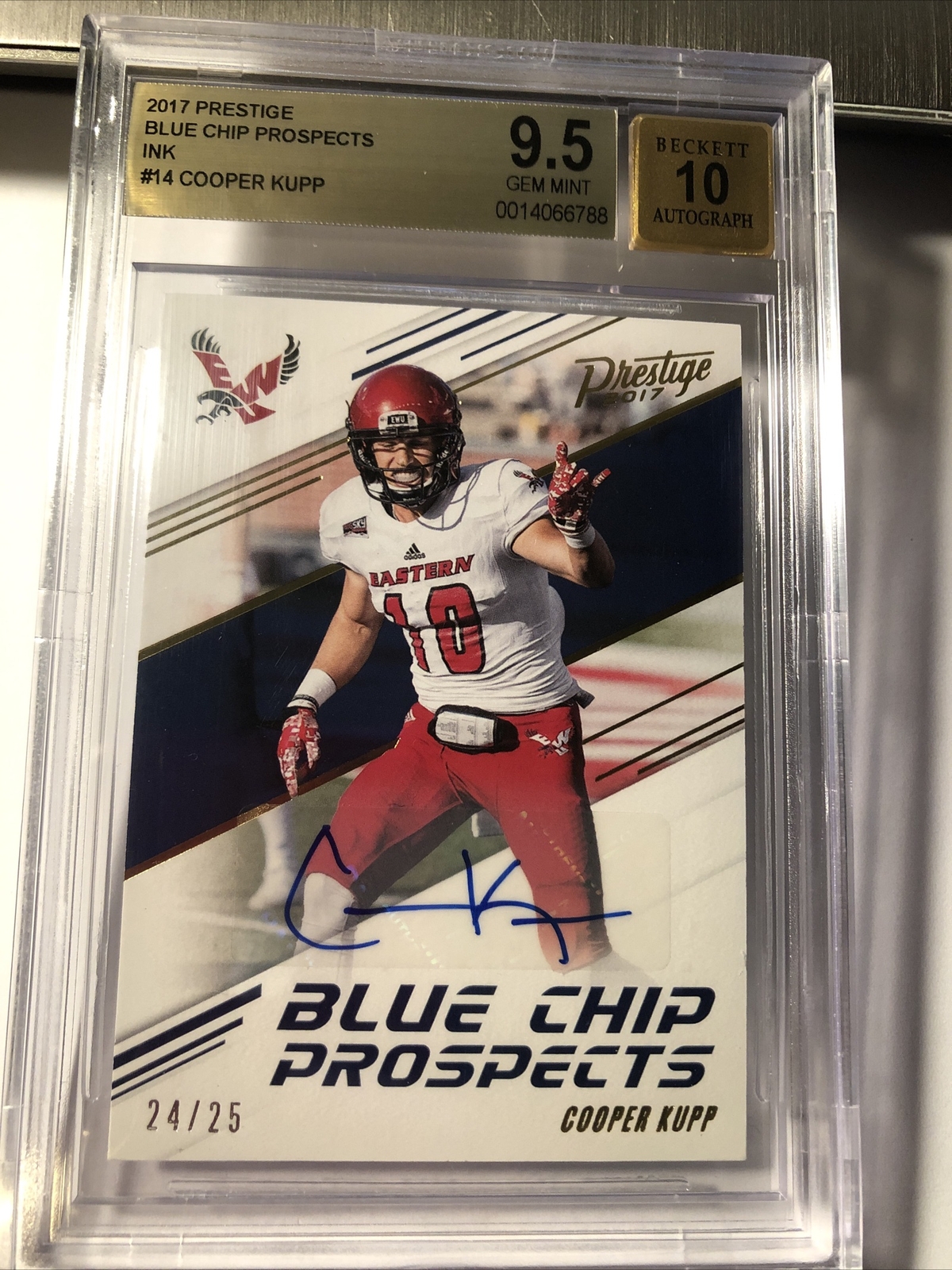 Cooper Kupp Panini Prestige Blue Chip Prospects #14 Autograph