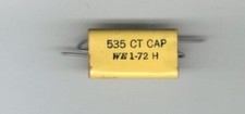 NOS Western Electric Yellow Film Capacitor 535CT - .0258uFd