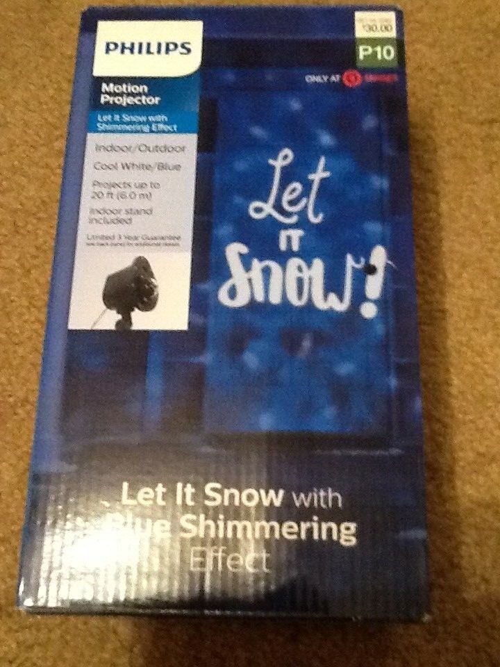 NEW Philips Motion Projector Let it Snow w/ Shimmering Effect Indoor