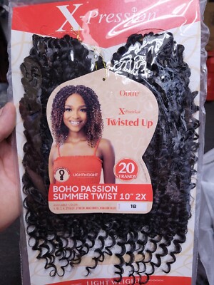 (Lot Of 4) Outre X-Pression 20 Strands Boho Passion Summer Twist 10'' 2X 1B Color