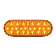 amber 6"x2" led oval grand general pearl trailer truck light 24 diode #78230bp