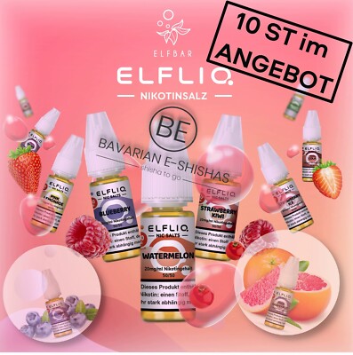 10x ELFLIQ ELFBAR E-Liquid für E-Zigarette & Vape mit 10mg oder 20mg Nikotin
