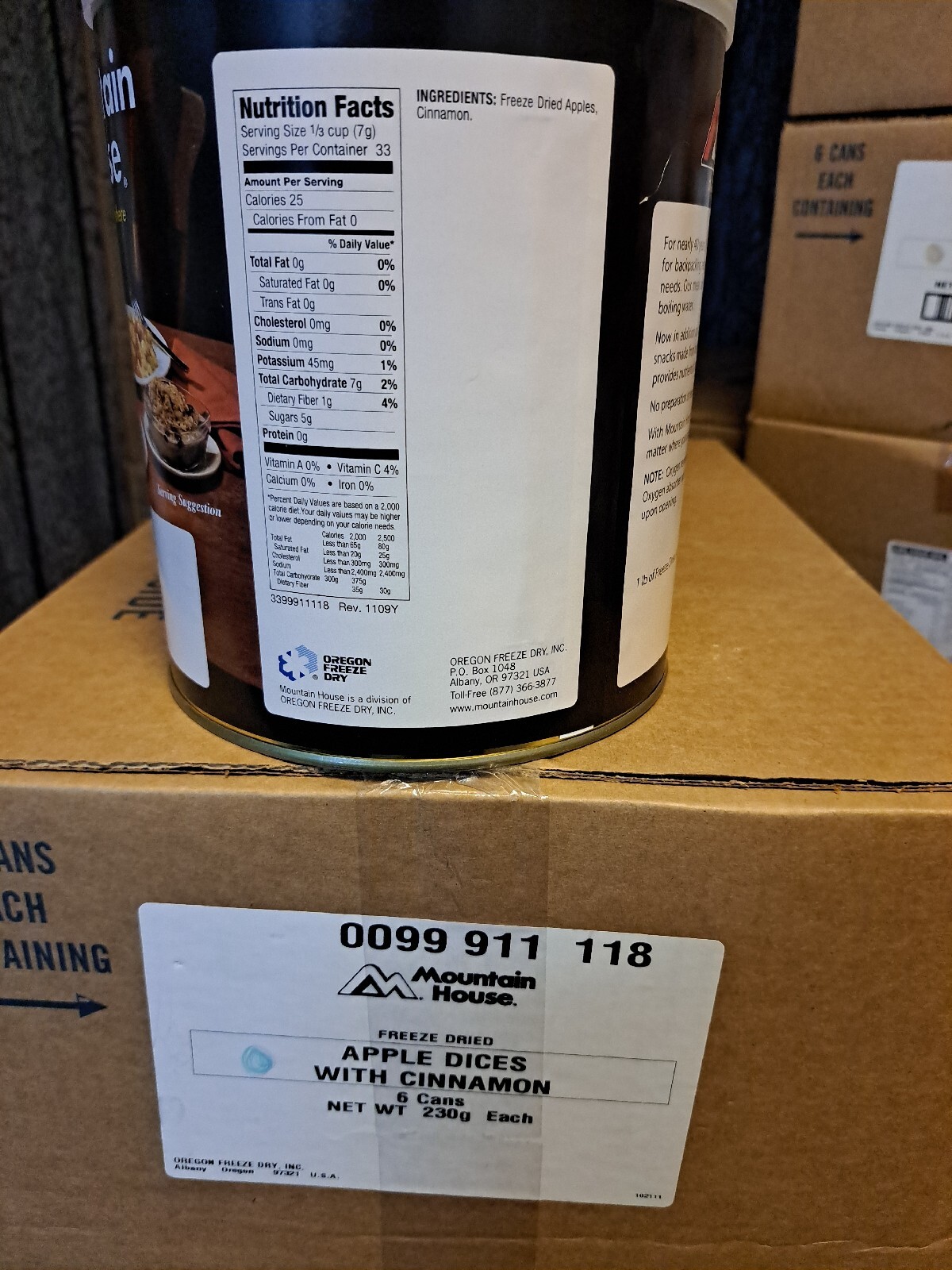 Mountain House Freeze Dried Food Apple Dices With Cinnamon 10 Can eBay