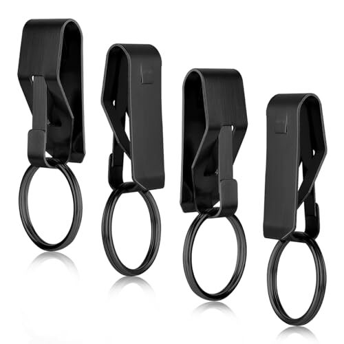 4 Pack Belt Key Clip Metal Key Holder for Car Keys Keychain Home Office Supplies - Picture 1 of 7