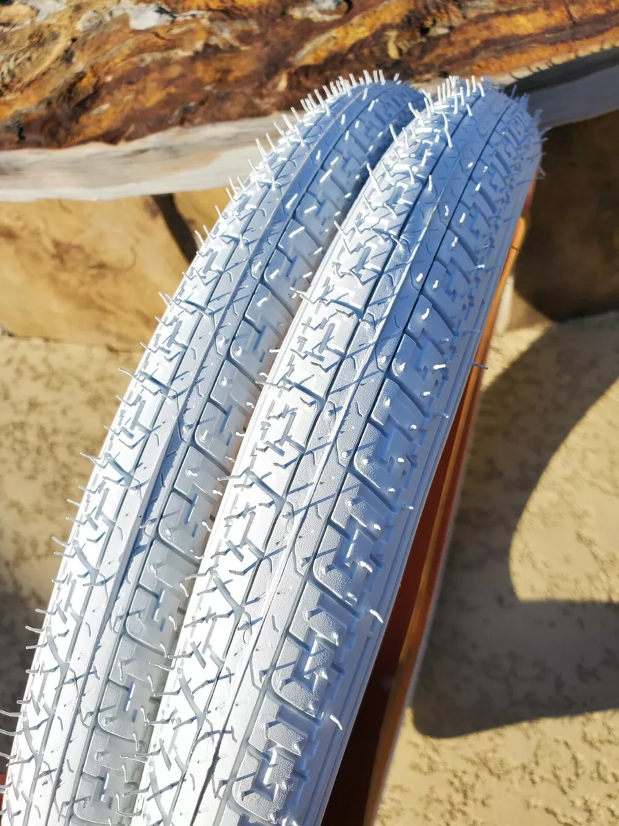 Last Set GT Tires 20 x1.75 White Tan Lp 5 bmx bike old school dyno performer nos